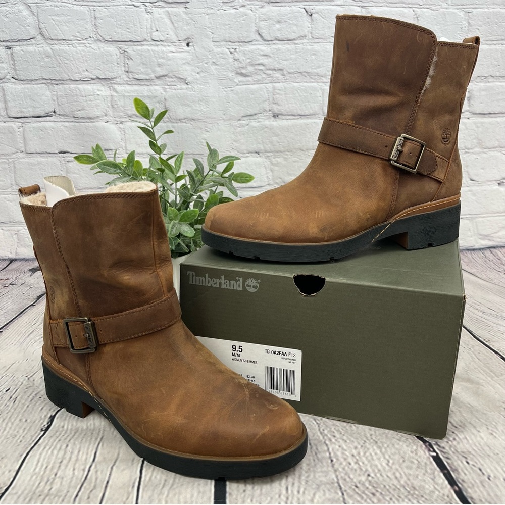 NIB Timberland Graceyn Waterproof Chukka Biker Boots Sz 10 - Picture 1 of 13